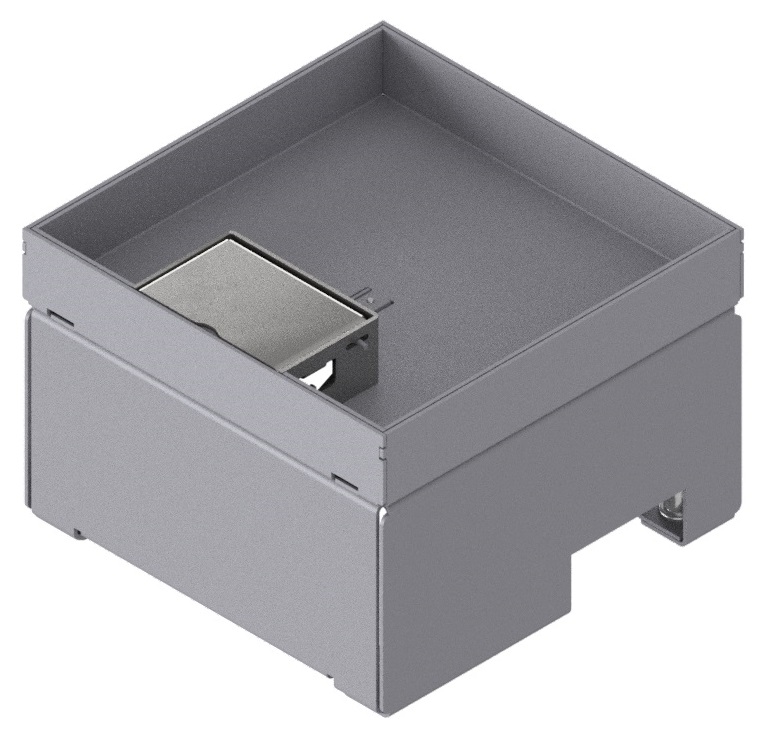 Produktbild UBD 162 251  -  Unterflur-Bodendose UBD 160 inkl. Deckel mit Kante, geschlossen, 25mm Vertiefung und 1 Schnurauslass